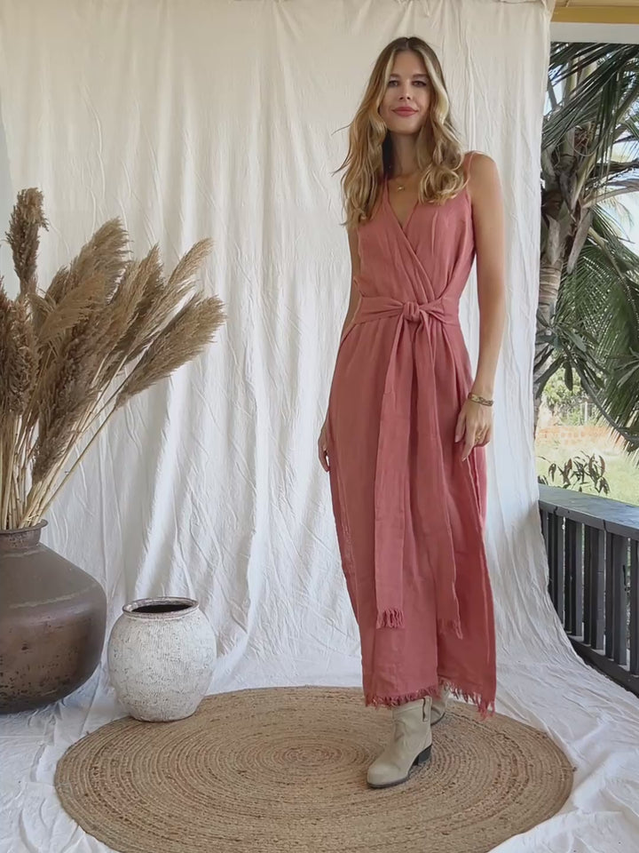 Goan Wrap Dress / Pink