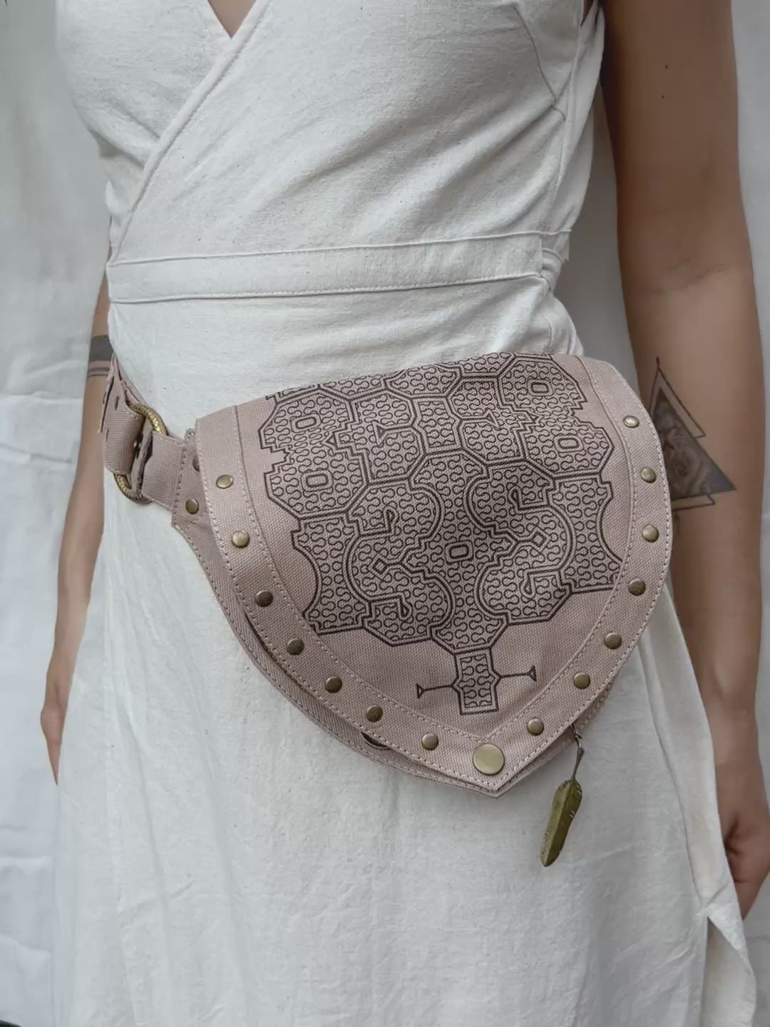 Shipibo Waist Bag / Beige