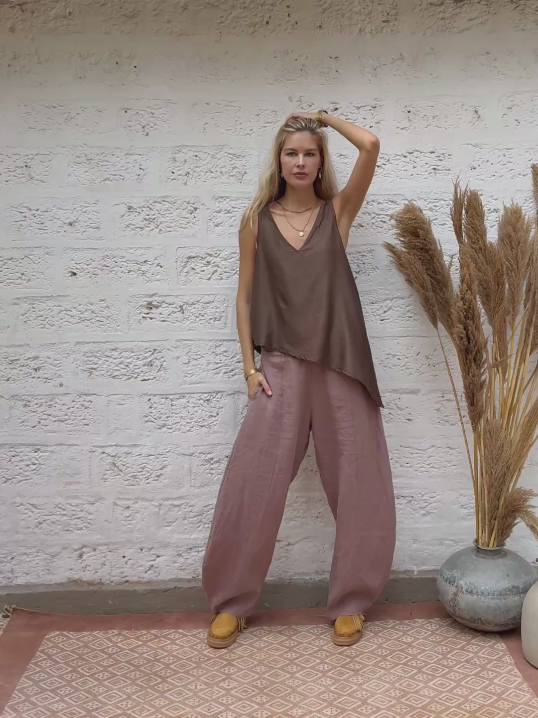 Ahimsa Silk Top / Chocolate