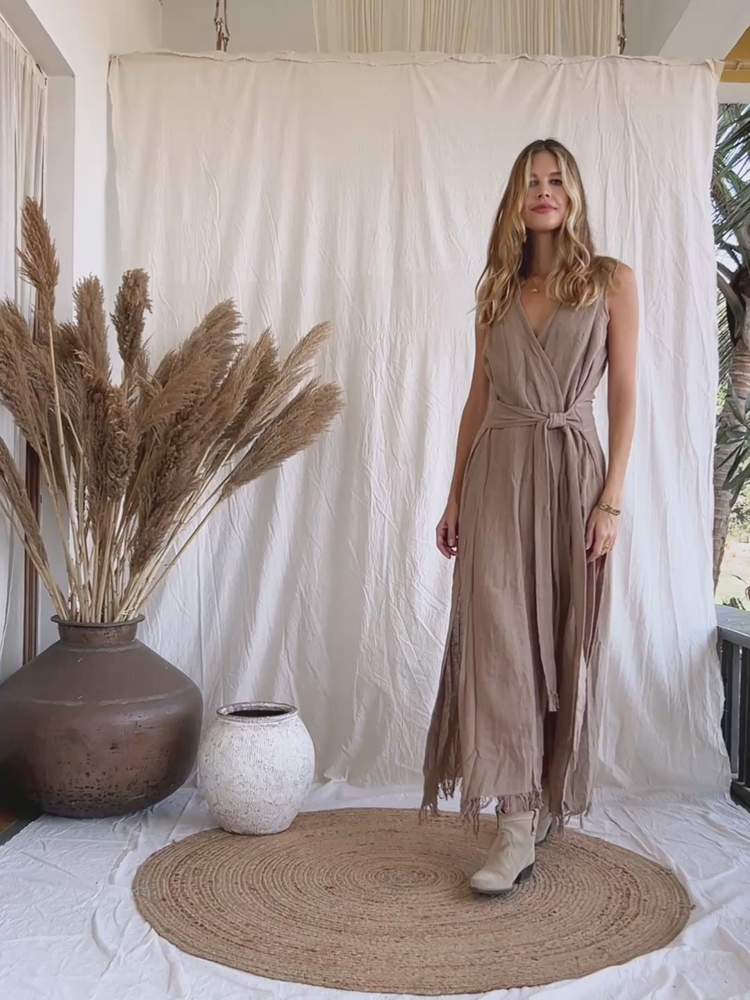 Goan Wrap Dress / Coffee