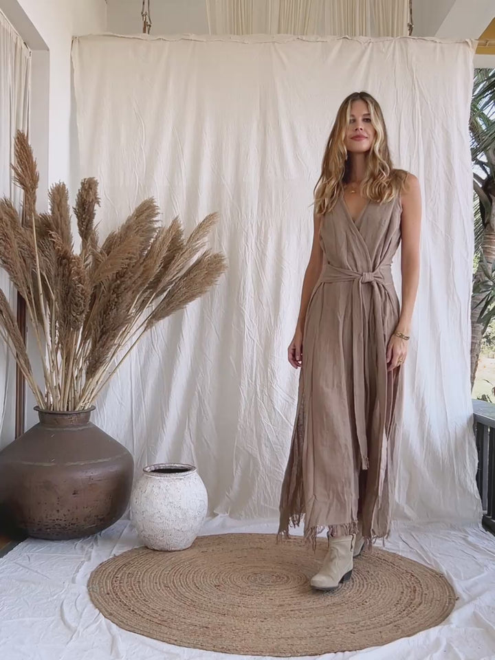 Goan Wrap Dress / Coffee