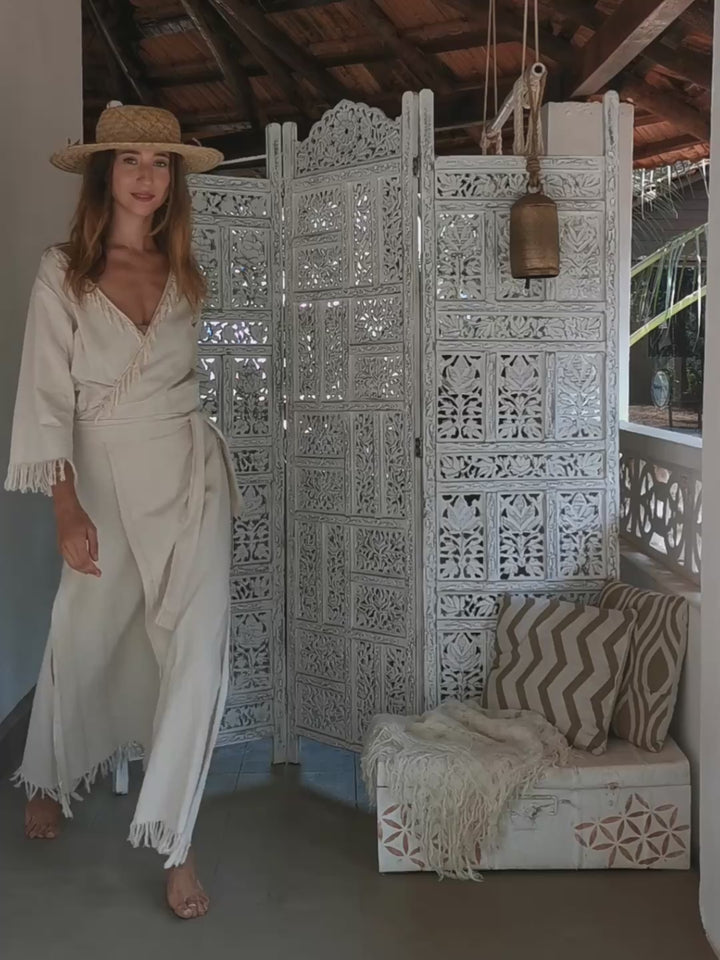 Wrap Boho Dress / Off White