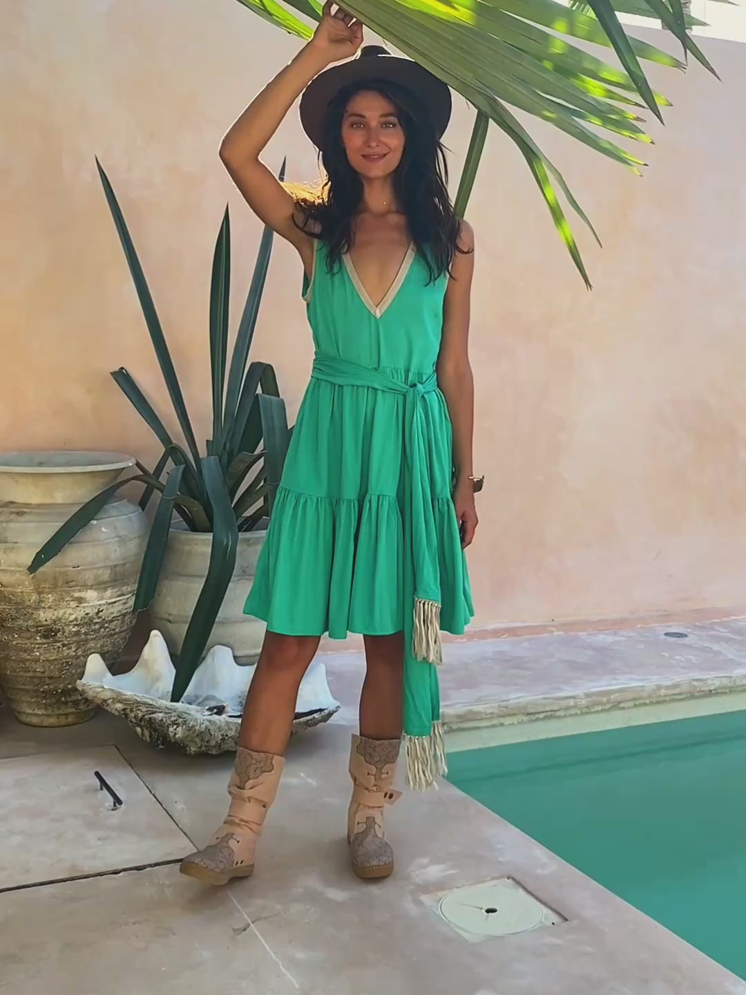 Alma Midi Dress / Green