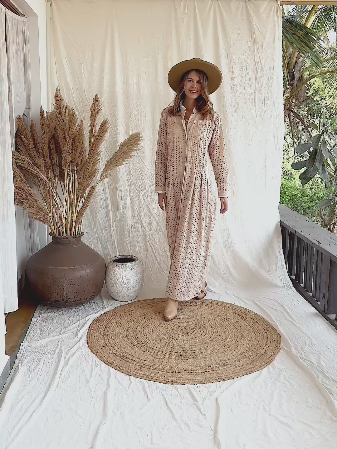 Organic Maxi Dress  / Beige
