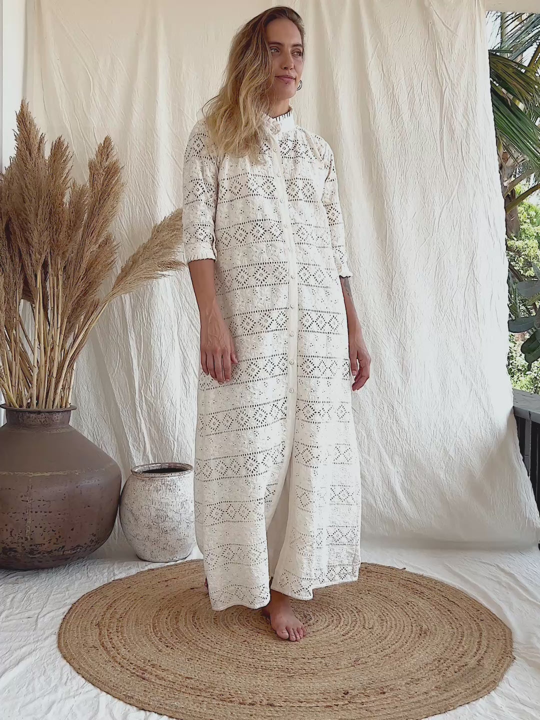 Organic Shirt Dress / Off White