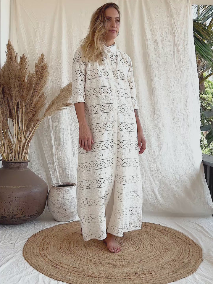 Organic Shirt Dress / Off White