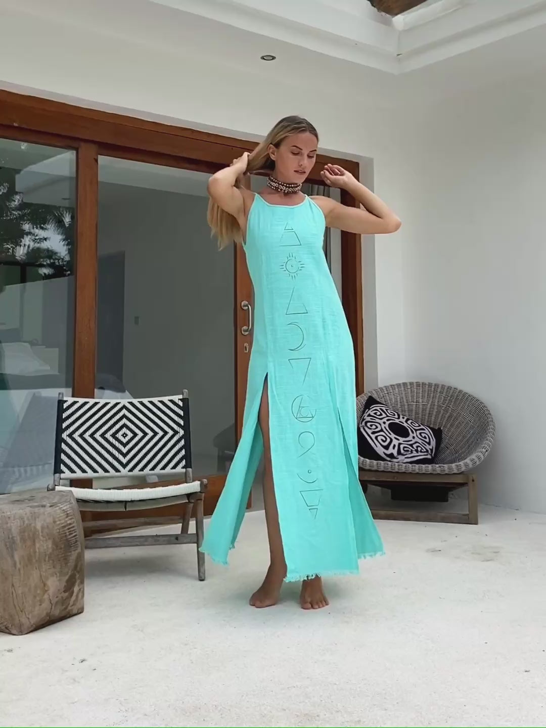 Organic Alchemy Dress / Turquoise