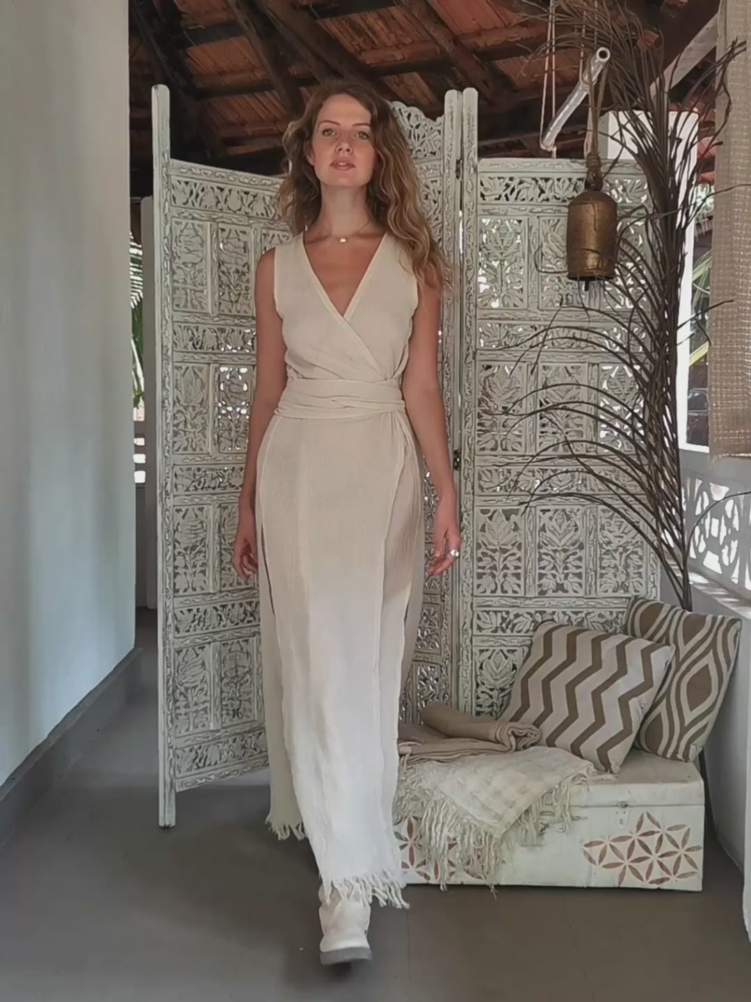 Goan Wrap Dress / Off White