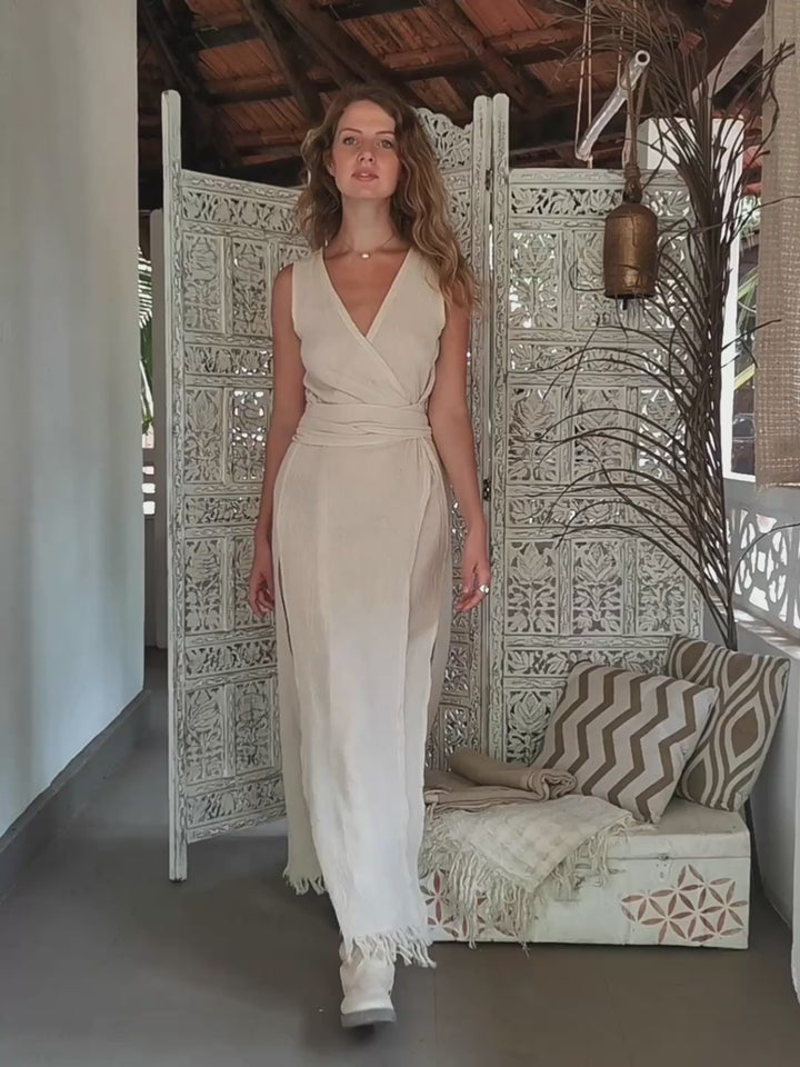 Goan Wrap Dress / Off White