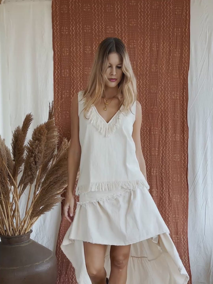 Cotton Jacquard Top / Off White