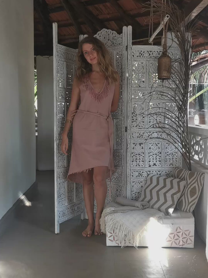 Mini Tunic Dress / Dusty Rose