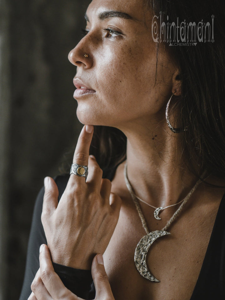 Sun & Moon Ring / Silver & Gold - ChintamaniAlchemi