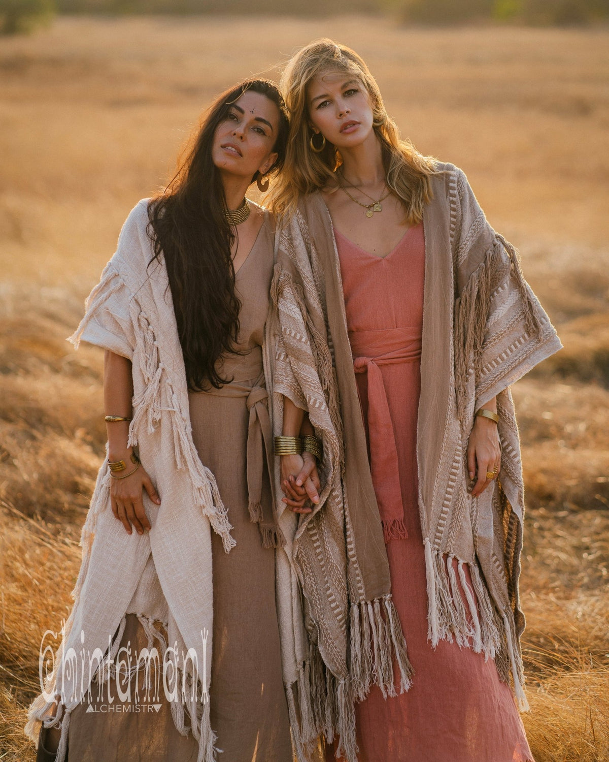 Tassel Poncho Robe / Coffee - ChintamaniAlchemi