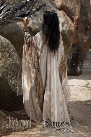 Tassel Poncho Robe / Coffee - ChintamaniAlchemi