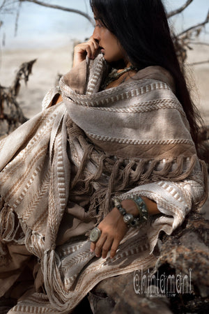 Tassel Poncho Robe / Coffee - ChintamaniAlchemi