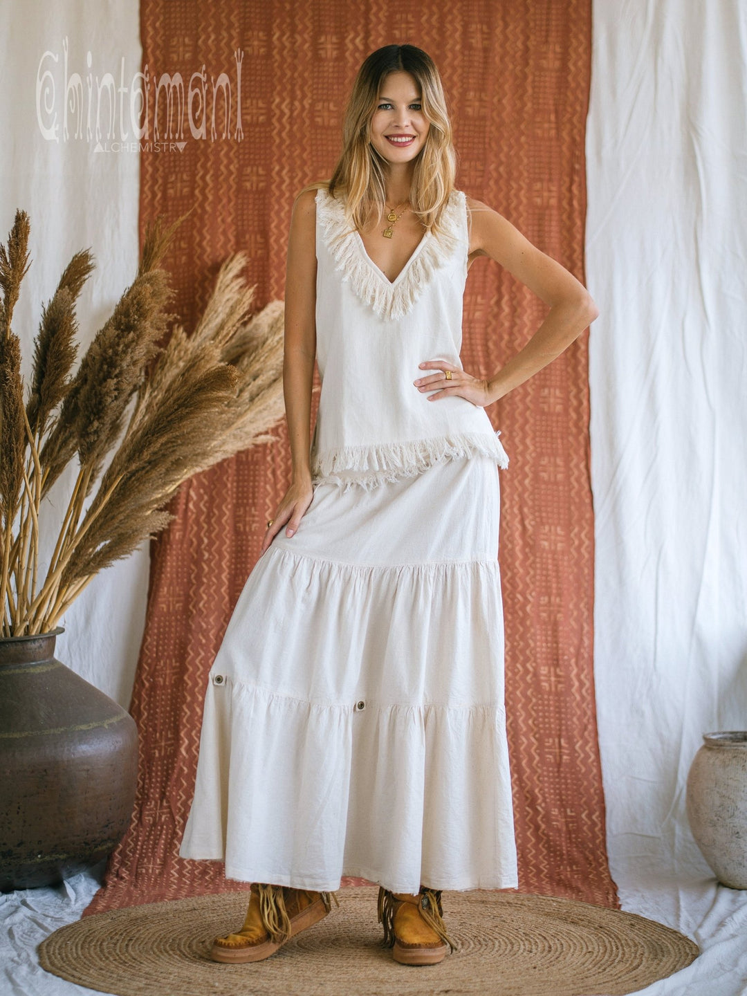 Transformer Skirt / Off White - ChintamaniAlchemi