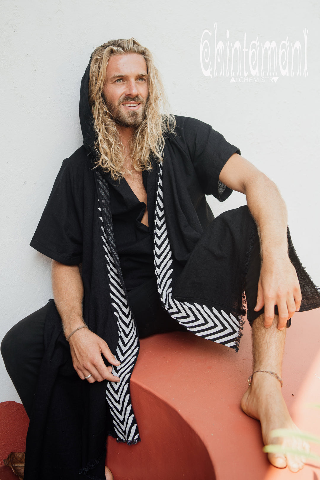 Organic Hooded Shirt / Black