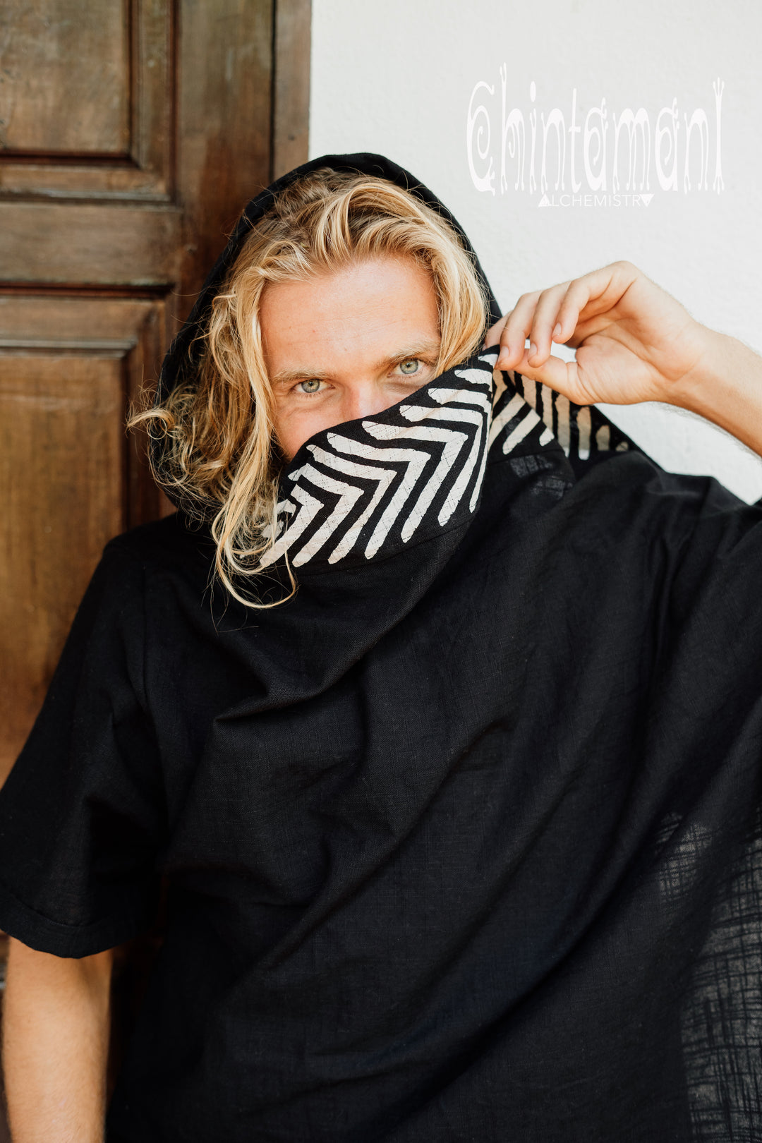 Organic Hooded Shirt / Black