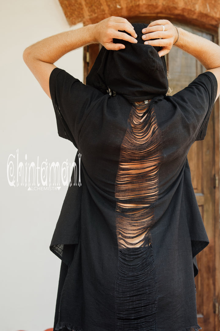 Organic Hooded Shirt / Black