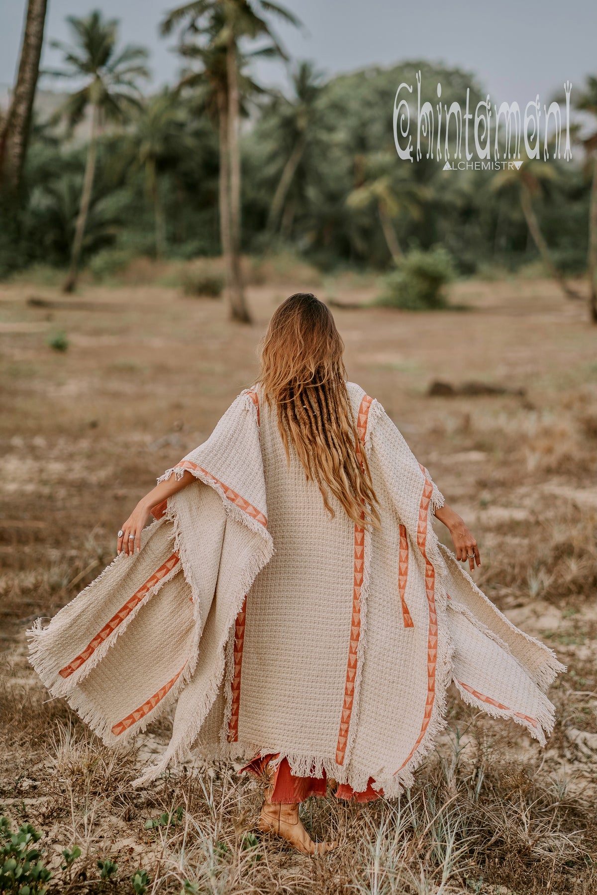 Berber Poncho Coat for Women / Off White