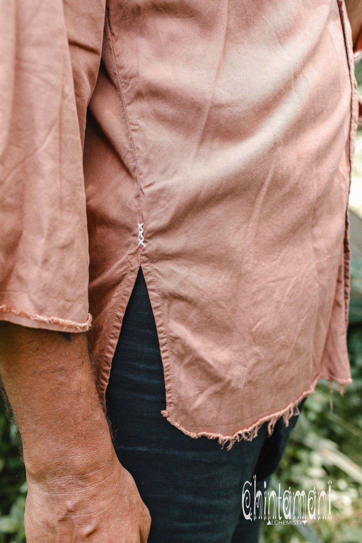 Bamboo Boho Shirt for Men with 3/4 sleeves / 6 colors - ChintamaniAlchemi