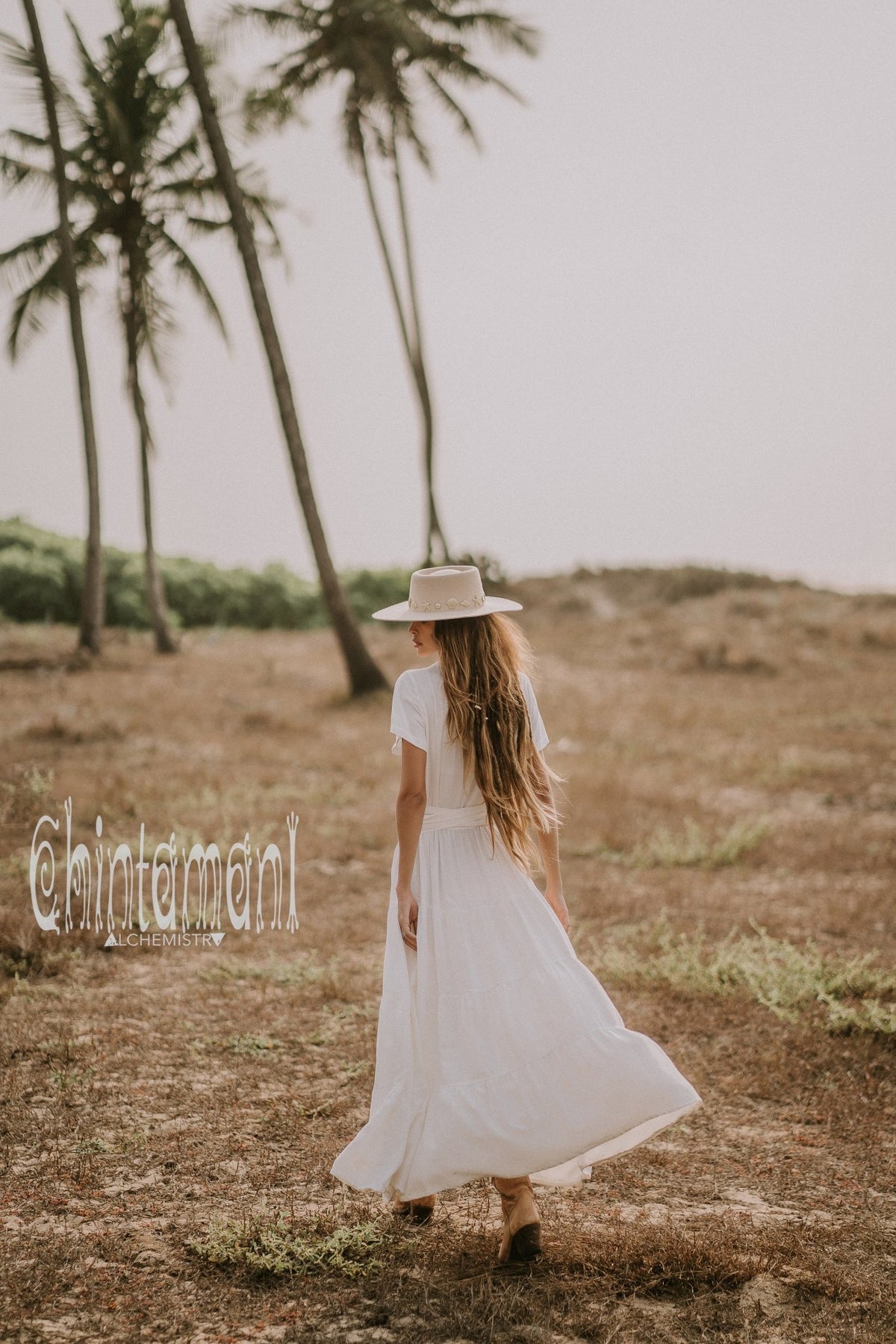 Bamboo Maxi Shirt Dress / Off White - ChintamaniAlchemi