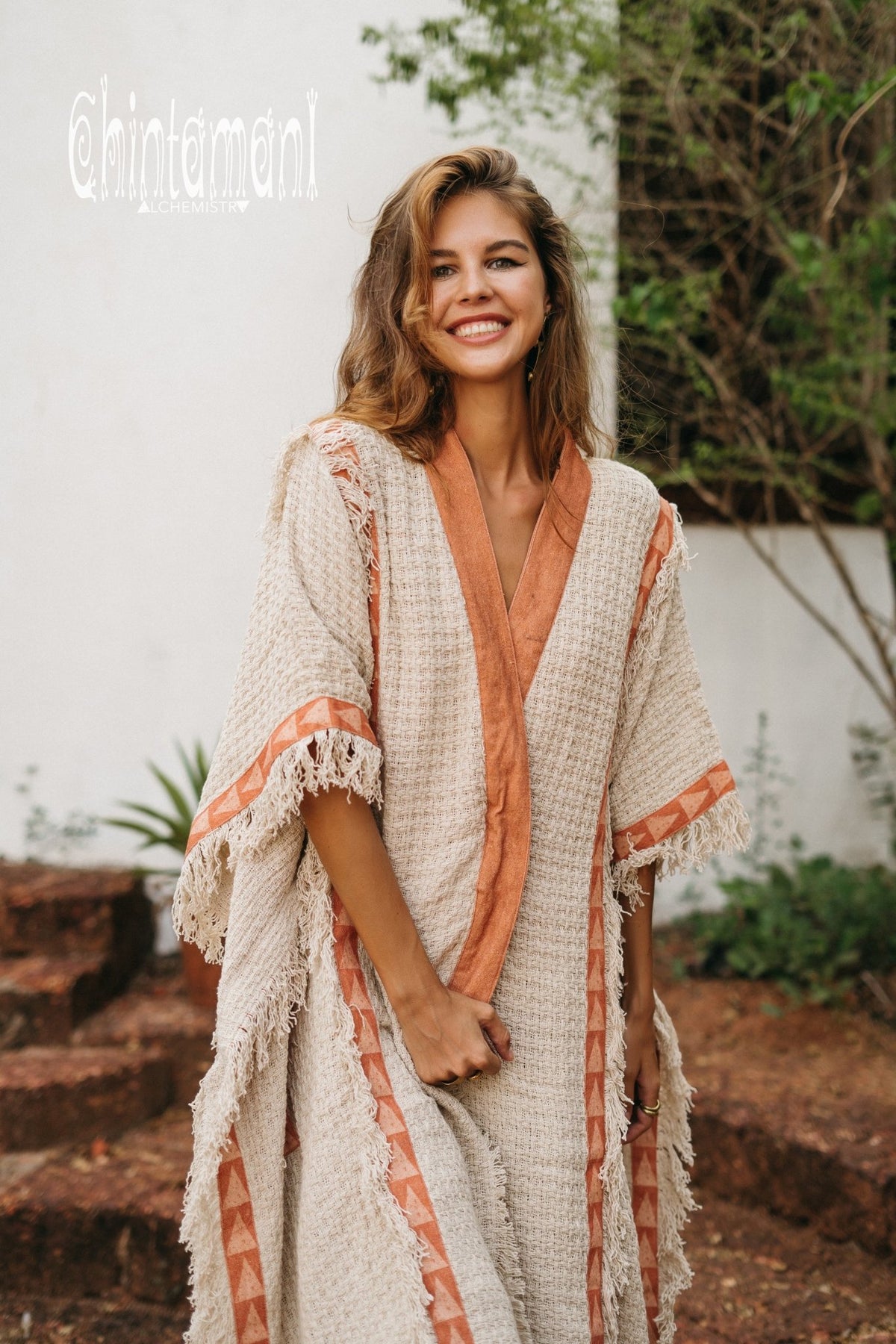 Berber Poncho Coat for Women / Off White - ChintamaniAlchemi