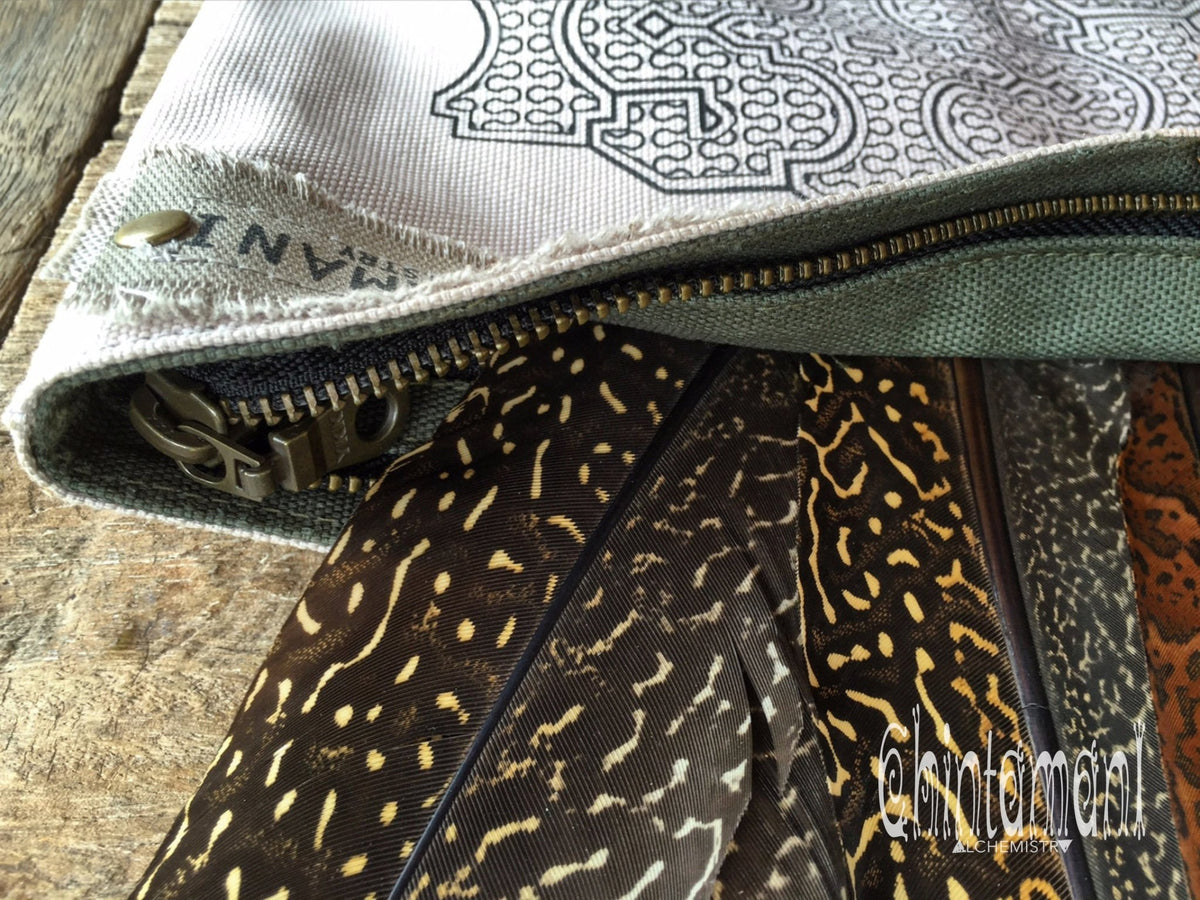 Clutch Wallet with Shipibo Print / Cotton Canvas - ChintamaniAlchemi