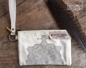 Clutch Wallet with Shipibo Print / Cotton Canvas - ChintamaniAlchemi