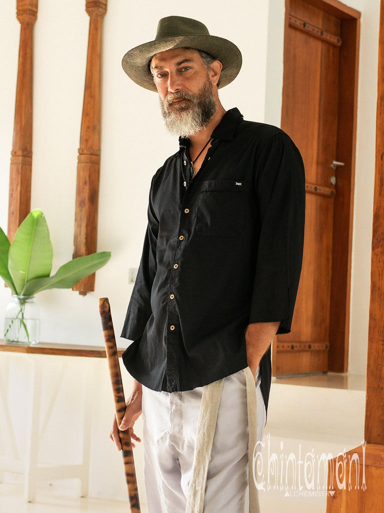 Cotton Men's Shirt Black - Main Image