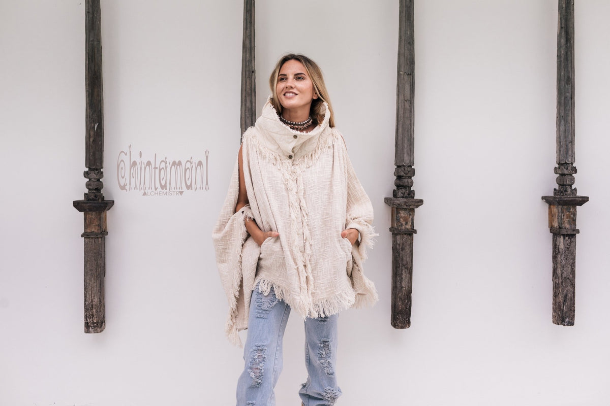 High Neck Cotton Jacket / Off White - ChintamaniAlchemi