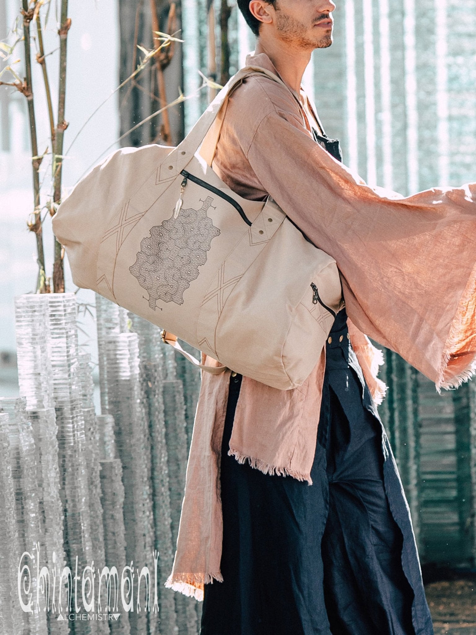 Personalized Linen Canvas Travel Bag For Men & Women – Ad Hoc Atelier