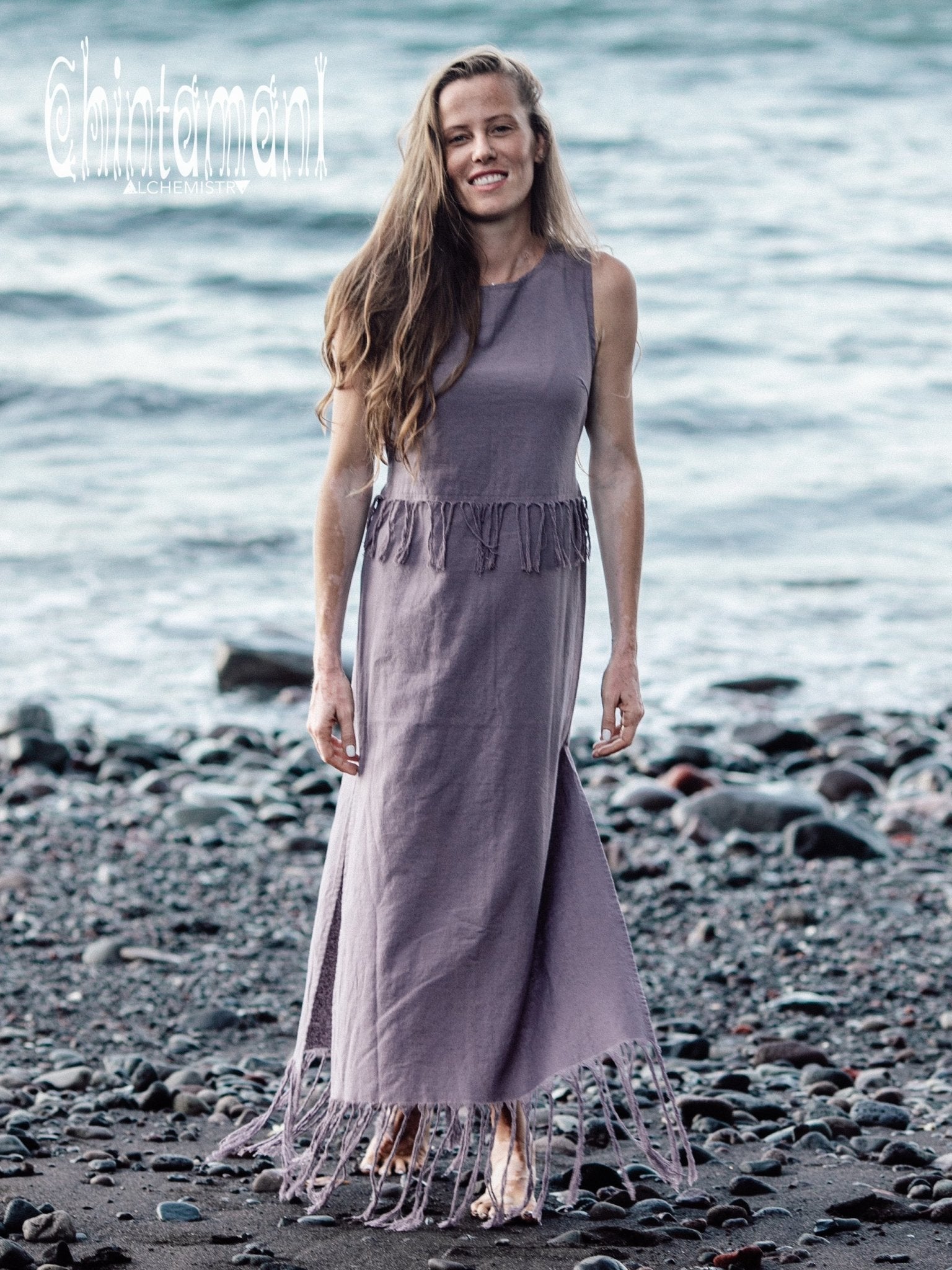 Chakruna Long Dress / Purple - ChintamaniAlchemi M Chakruna Long Dress / Purple - ChintamaniAlchemi M