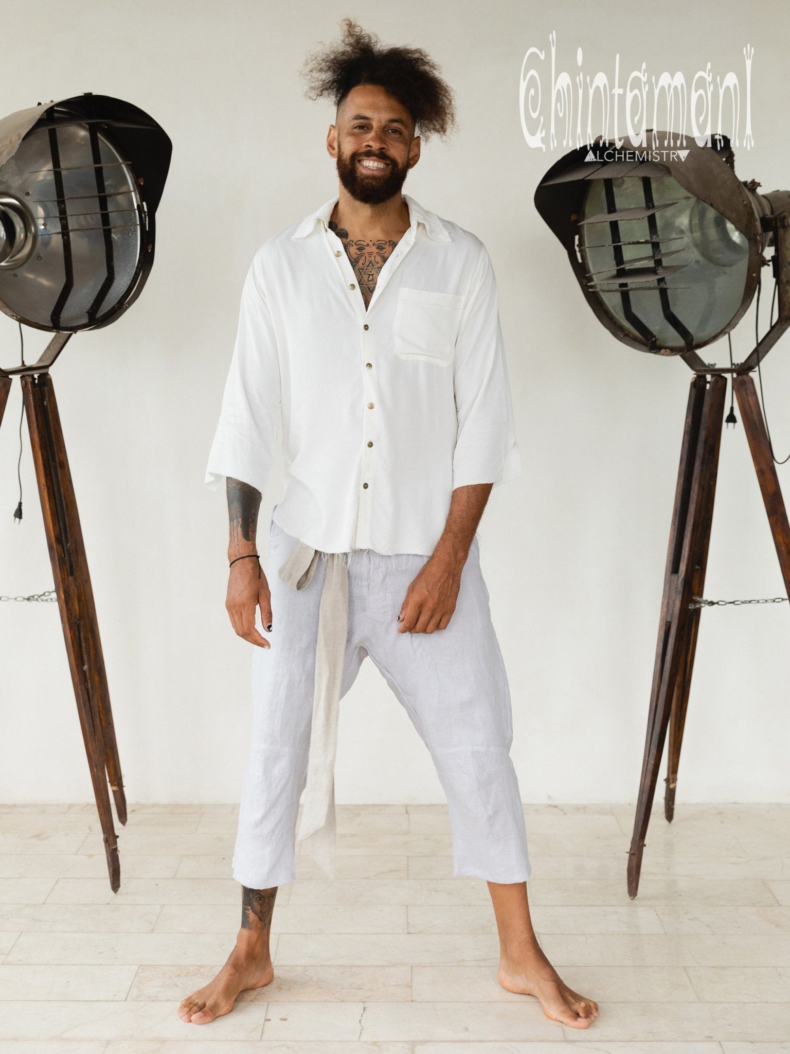 FAJUYIYO Men Baggy Linen Trouser Fashion Linen Trousers India | Ubuy