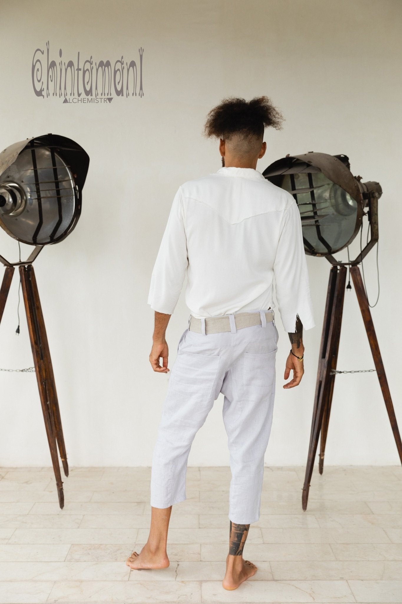 Men Linen Check Plaid Capri Pants Drawstring Elastic Waist Trousers Joggers  Soft | eBay