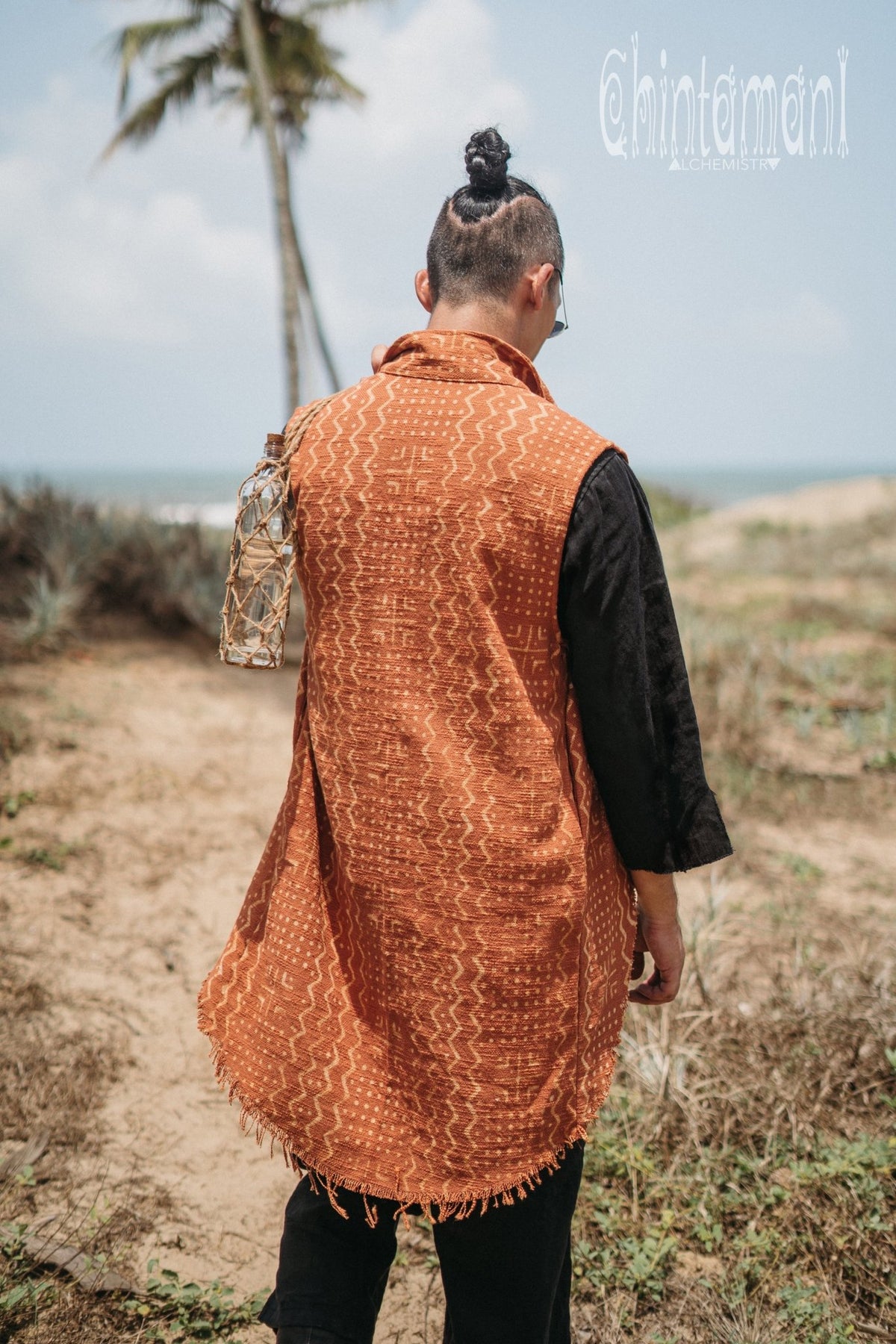 Mens Vest Jacket / Rusty - ChintamaniAlchemi