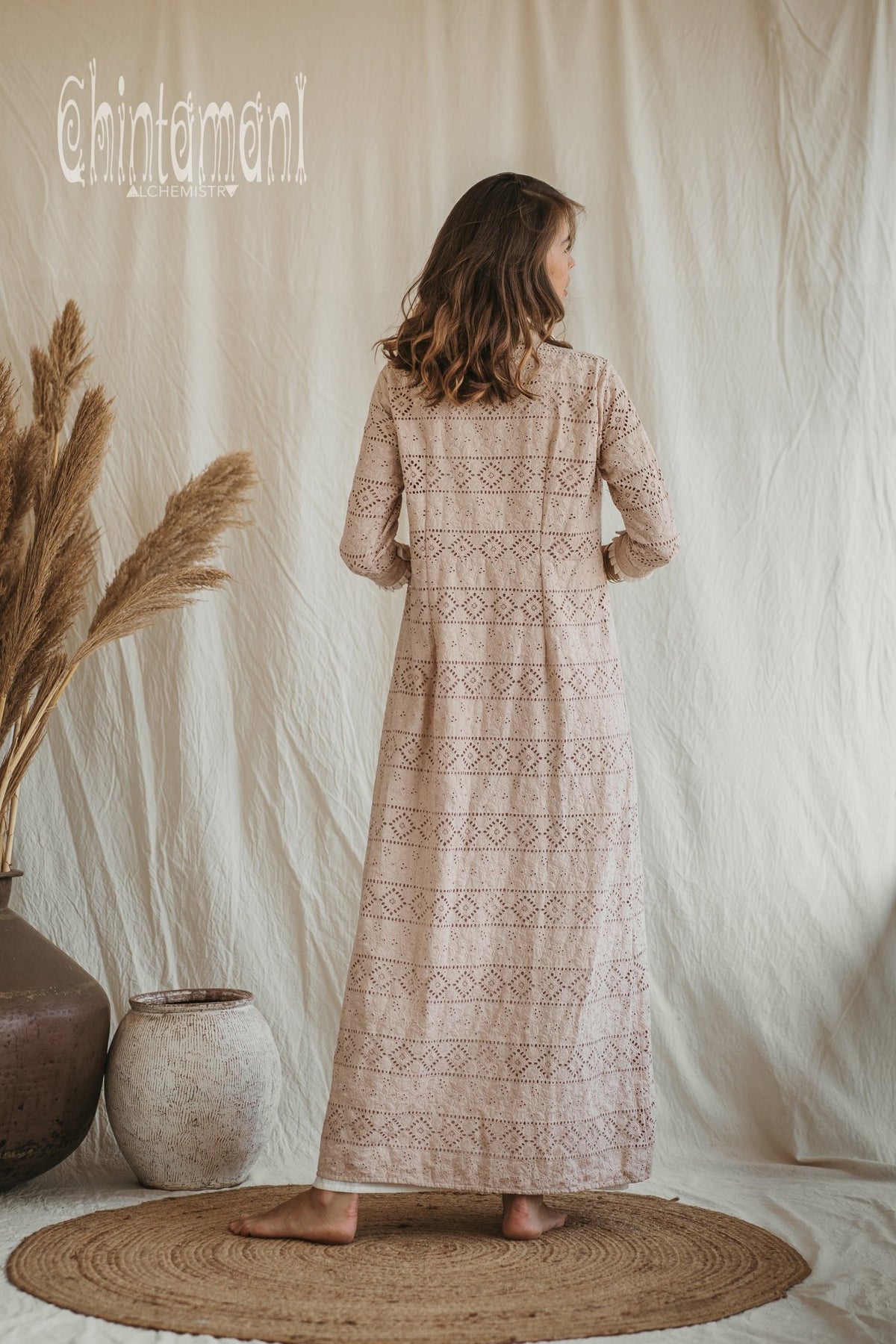 Organic Cotton Double Layer Shirt Dress / Beige - ChintamaniAlchemi