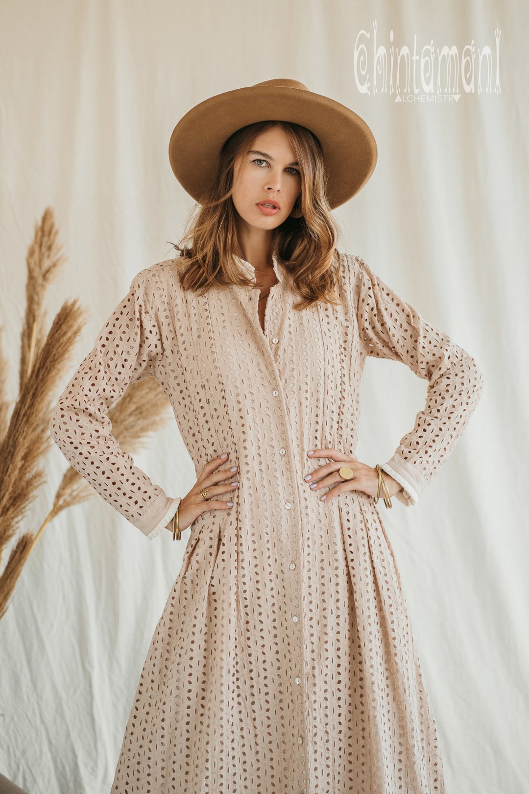 Organic Maxi Dress / Beige - ChintamaniAlchemi S Organic Maxi Dress / Beige - ChintamaniAlchemi S