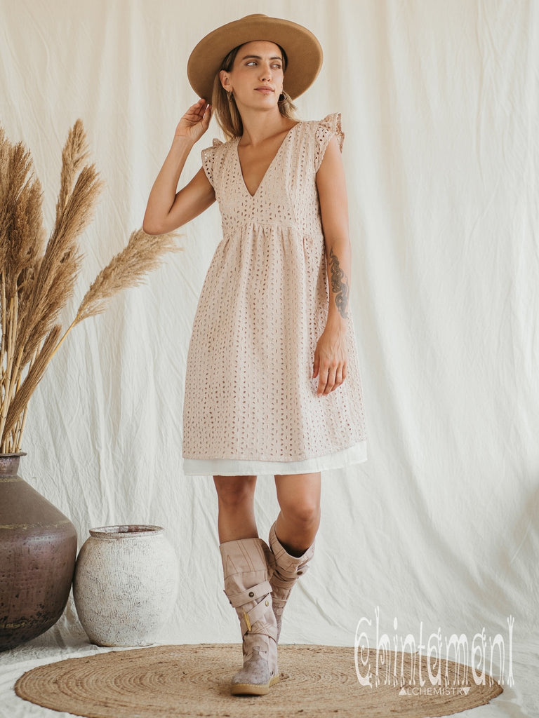 Organic Mini Dress / Beige