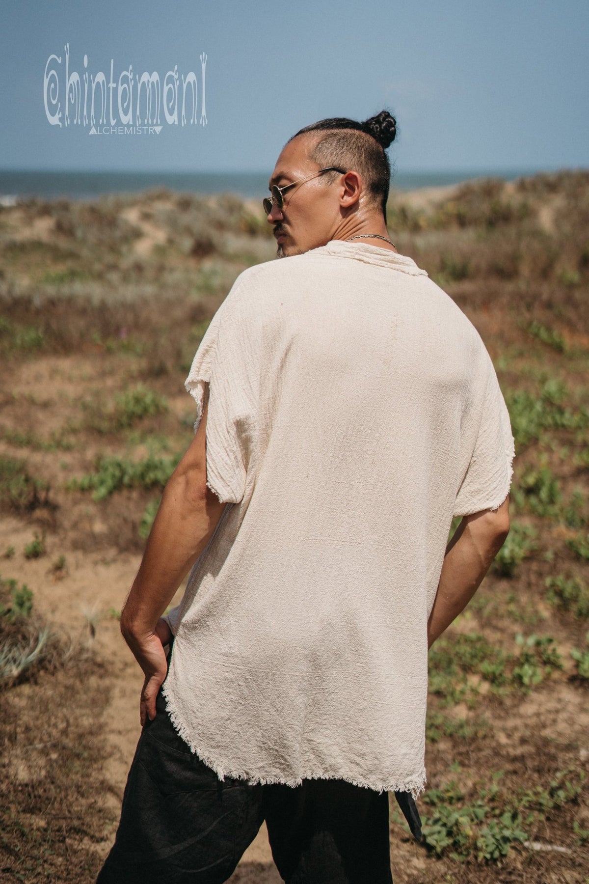 Raw Cotton Button Shirt / Off White - ChintamaniAlchemi