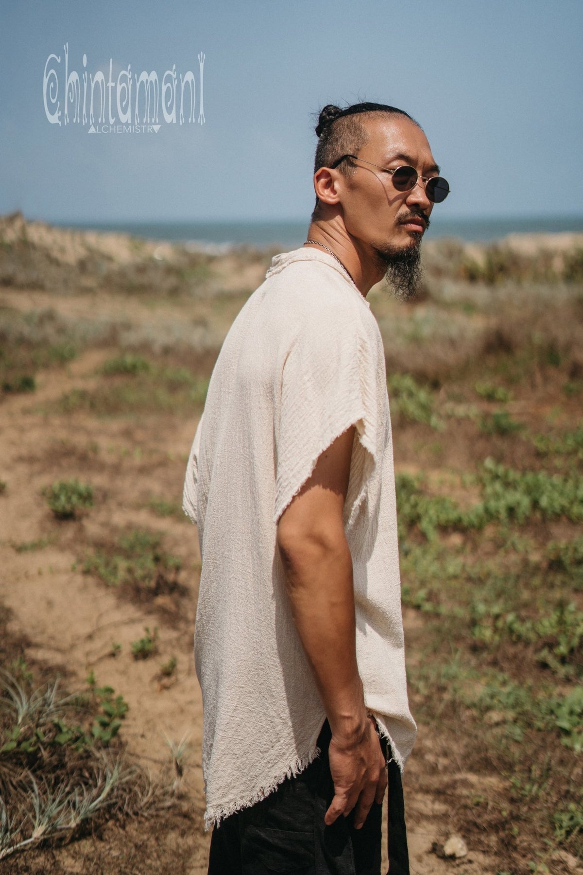 Raw Cotton Button Shirt / Off White - ChintamaniAlchemi