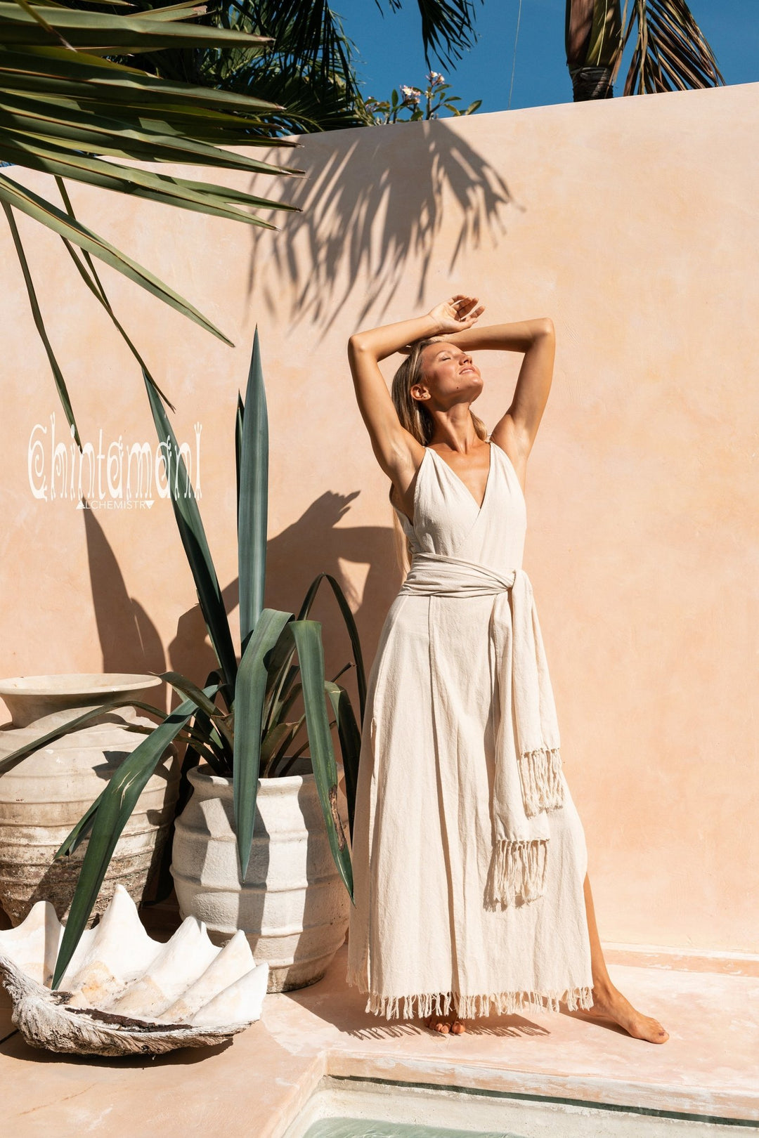 cos sleeveless cotton wrap dress COS + Sleeveless Wrap Dress