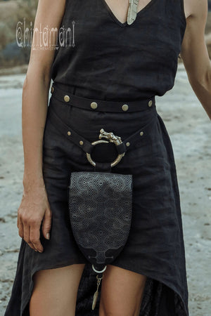 Black Utility Belt With Side Pocket Belt Bag Cross Body Bag Money Belt  Vegan Bum Bag Fanny Pack Festival Outfit - Etsy