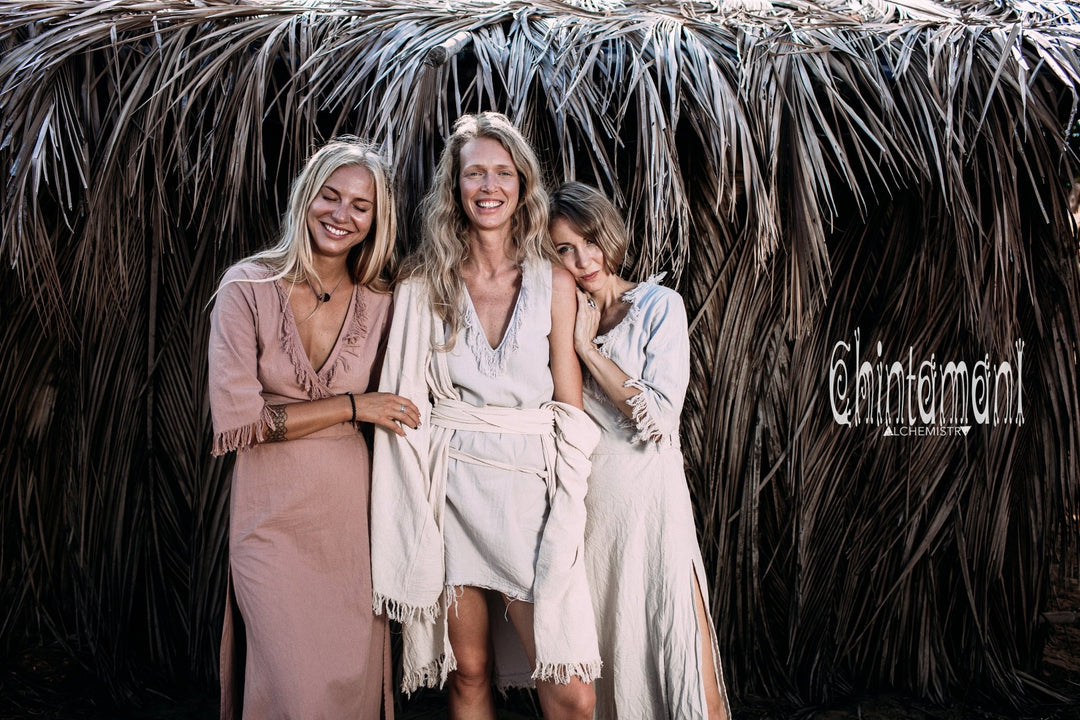 Wrap Boho Dress / Dusty Rose - ChintamaniAlchemi XL Wrap Boho Dress / Dusty Rose - ChintamaniAlchemi XL